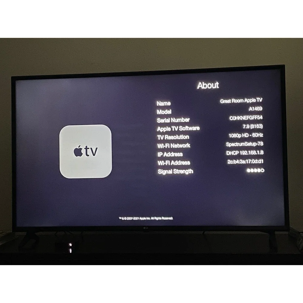 Lot of 2 Apple TV 3rd Gen A1469 1080p HD Media Streamers with Remotes